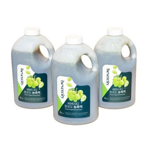 세미 베버시티 청포도 농축액 에이드 원액, 1.8kg, 3개