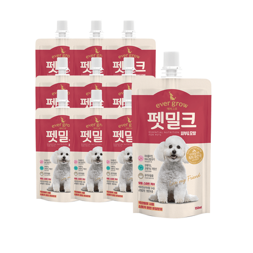 에버그로 펫밀크, 눈&관절 맛, 150ml, 10개