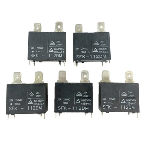SFK-112DM SFK-112 20A 250VAC 12VDC 릴레이 브랜드 뉴 에어 컨디셔너, 30x15.7x32mm, 아크릴, 블랙, 1개