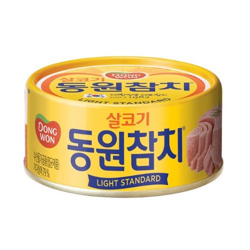 동원 라이트 스탠다드 참치, 135g, 17개