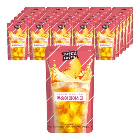 까페리얼 복숭아 아이스티, 230ml, 20개