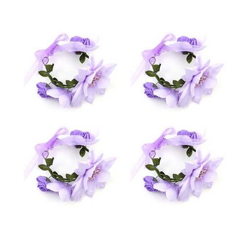 웨딩 꽃팔찌, 스위트핑크, 4개