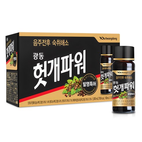 광동 헛개파워 숙취해소 음료, 100ml, 30개
