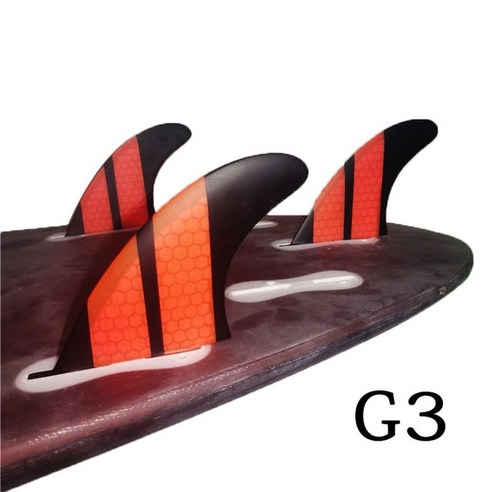 BiLong FCS 2 용 서핑 보드 핀 3 개 세트 G3 크기 유리 섬유 벌집 탄소 S 트라이, [01] G3