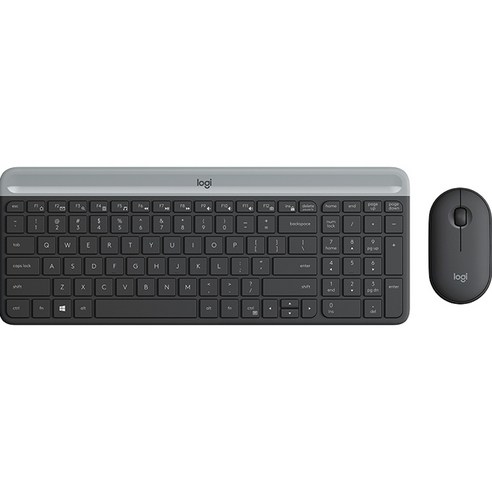 로지텍 와이어리스 콤보 무선 키보드+마우스세트, Black, MK470, 일반형