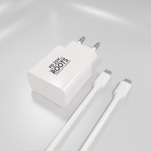 디에이치몰 루츠 25W PD3.0 PPS 국내생산 C타입 초고속 충전기 케이블 포함, C TO C, 1개