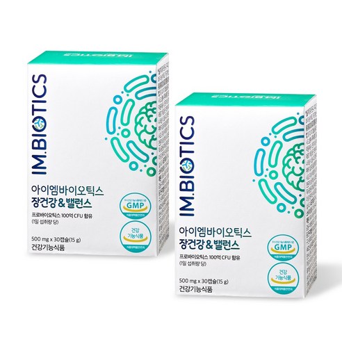 아이엠바이오틱스 장건강&밸런스(500mgX30캡슐) 1개월분, 2개, 30정