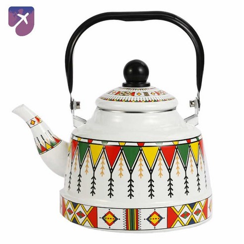 인덕션 법랑 주전자 레트로 캠핑 난로 가정용 다용도, D, 2.5L 옵션 D, 1개