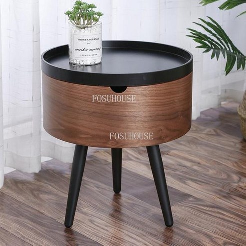 원목상 전통상 소형 아파트 거실용 모던 커피 자개찻상 다도상, brown 50cm and 38cm