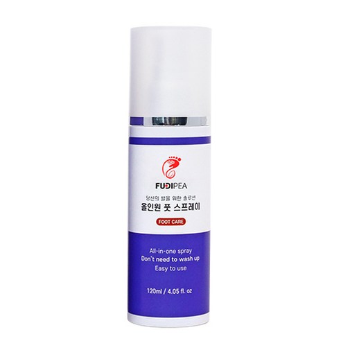 [푸디페아] 손/발바닥 피부 손발톱 올인원 풋스프레이 발톱관리 120ml, 1개입, 1개