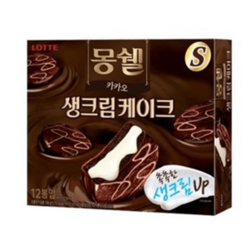 몽쉘 생크림 케이크 카카오 6입, 204g, 1개