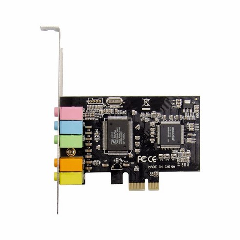 사운드카드 PCIE 5.1CH 스테레오 서라운드 사운드 카드 PCI-e 채널 3D 오디오 칩 Cmedia CMI8738 컴퓨터 6, 한개옵션0