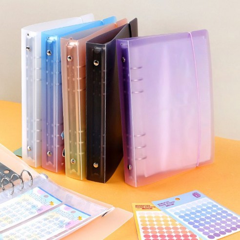 워너디스 A5 6공 PP 바인더 커버 (5종) 바인더커버 플래너커버, 05.블랙(Black)