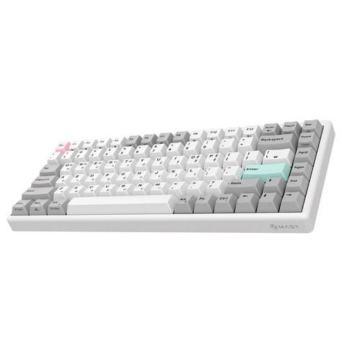 COX LL 미니배열 블루투스 유무선 무접점 키보드, CNK84W, Pink + White + Gray + Green, 일반형