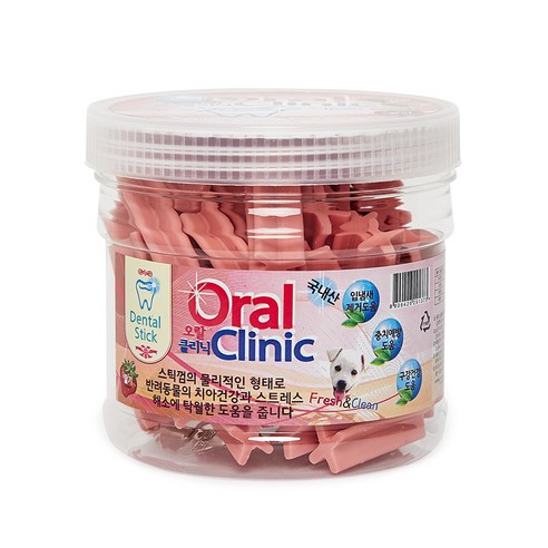 슈퍼츄 오랄클리닉 반려동물 덴탈껌, 청사과, 300g, 1개