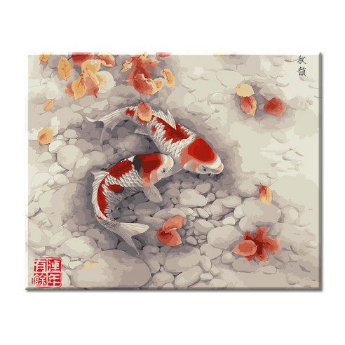 모모픽스페인팅 DIY명화그리기 40x50cm, 호작도