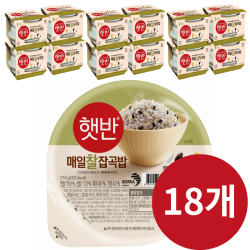 햇반 매일 찰잡곡밥, 3.78kg, 4세트