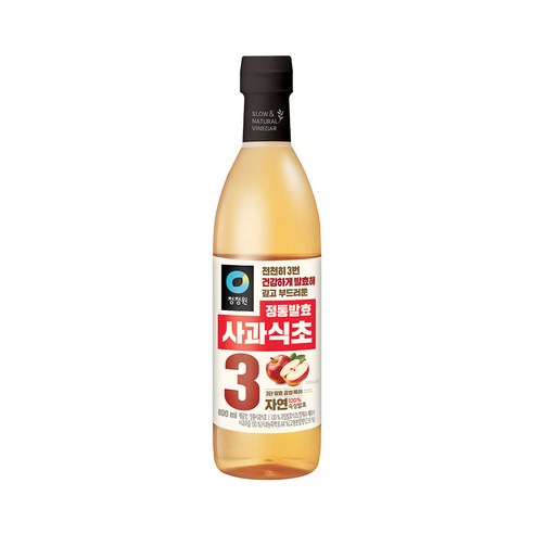 청정원 정통발효 사과 식초, 800ml, 5개