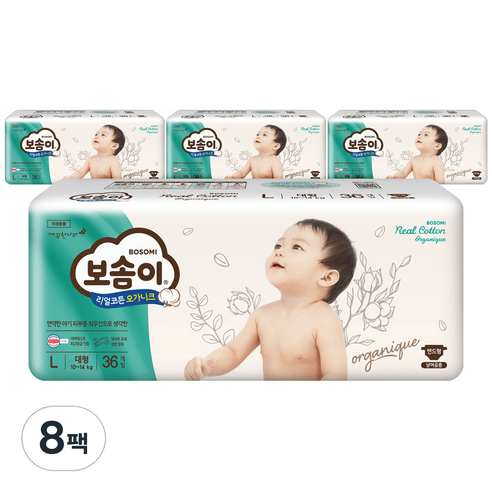 보솜이 리얼코튼 오가니크 밴드형 기저귀, 중형(M), 84매