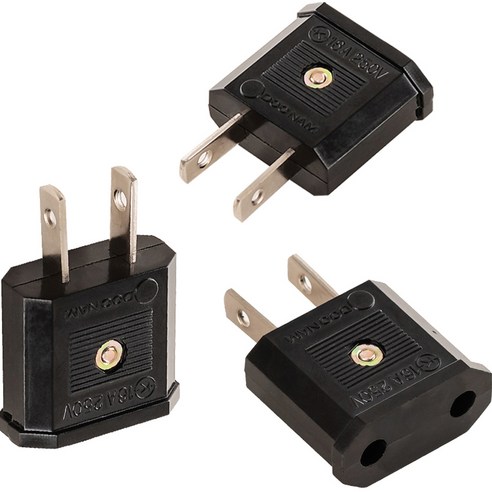 플라이토 110V 변환 어댑터 E-9710, 4.4cm, 블랙, 3개