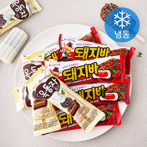 옥동자 70ml x 6개입 + 돼지바 70ml x 6개입 세트 (냉동), 2세트