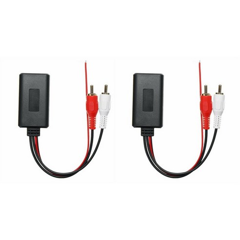 Lopbinte 2Pcs 자동차 무선 블루투스 모듈 음악 어댑터 RCA AUX 오디오 케이블, 없이, 없이