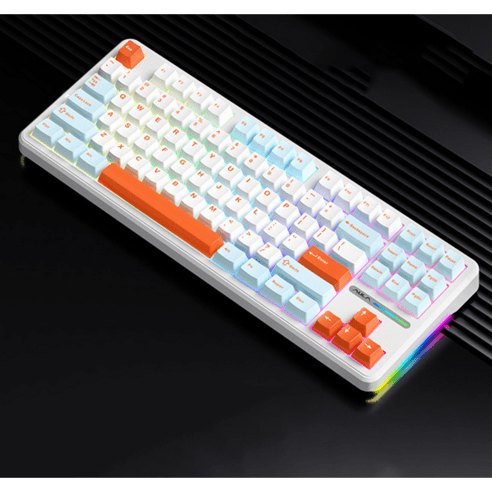 AULA 타란튤라 F87 독거미 키보드 가스켓구조 기계식키보드, 골드축, F87 Pro, 다크그레이