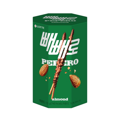 롯데제과 아몬드 빼빼로, 37g, 5개