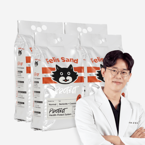 [신제품]김명철수의사 미친모래 닥터펠리스 펠리스샌드 프로텍트 화이트, 2개, 4.3kg