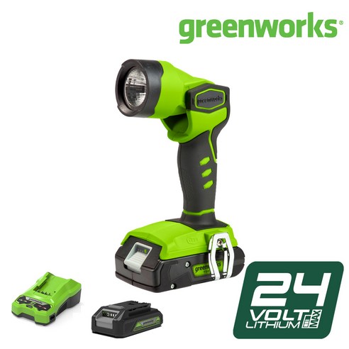 그린웍스 24V LED 무선 충전 작업등, 24V작업등+충전기+4AH배터리, 1개