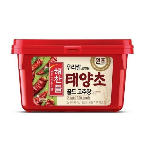 해찬들 태양초 골드 고추장 500g, 6개