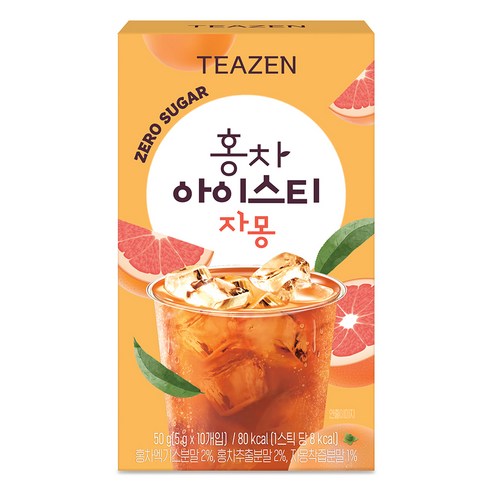 티젠 홍차 아이스티 자몽, 5g, 10개입, 3개
