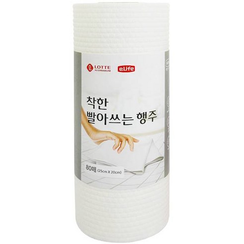 롯데이라이프 착한 빨아쓰는 행주, 80개입, 3개