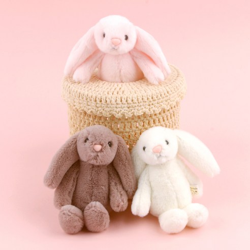 토끼인형 마이러블리 샤샤 애착 토끼 가방고리 동물 인형 15cm, 샤샤 브라운 가방고리15cm