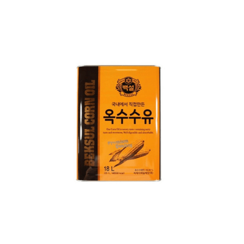 백설 옥수수유, 2개, 18L