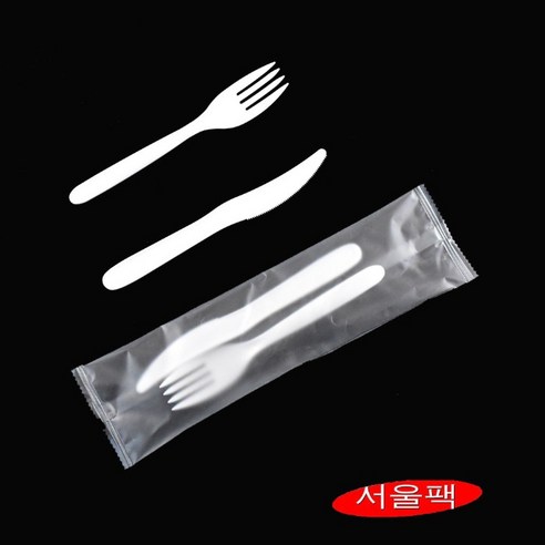 1회용포크나이프 CO 일회용포크2종세트(포크+나이프) 백색 일회용포크개별포장 일회용나이프 500세트