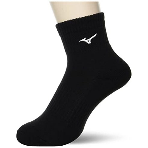 MIZUNO [Mizuno] 배구 착용 양말 짧은 탈취제 V2MX2000 Black X White 25-27cm, 상품명참조