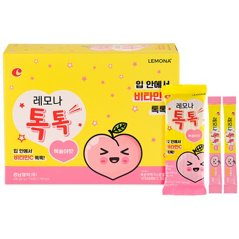 레모나 톡톡 어린이 비타민 간식 2g 100포, 200g, 2개