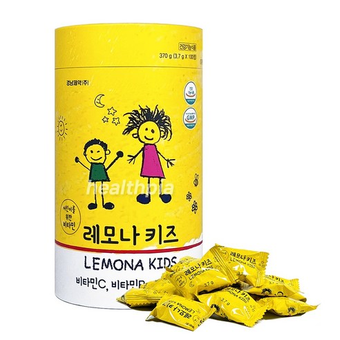 경남제약 어린이 레모나 키즈 츄어블 비타민 + 물티슈 증정, 1개, 100정