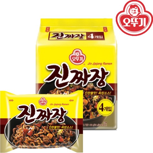 취향존중 오뚜기 봉지라면의 모든것 멀티팩, 진짜장(4개입), 4개