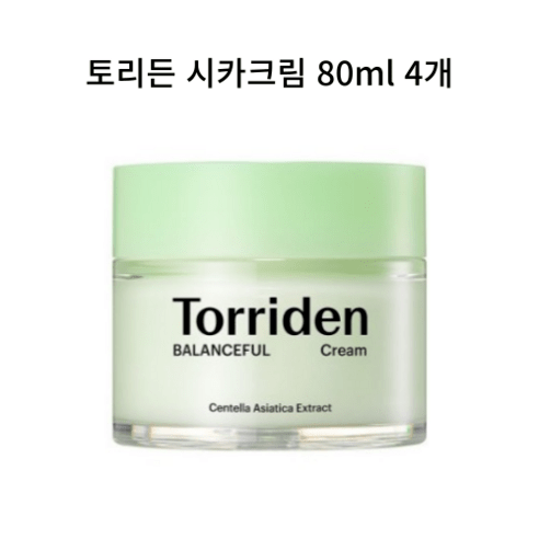 [본사정품] 토리든 TORRIDEN 밸런스풀 시카 진정 크림 여드름성 민감 피부 저자극 수분 밀착 진정 촉촉한 모공케어, 1개, 80ml