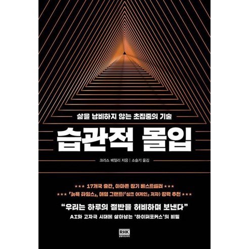 습관적 몰입 - 삶을 낭비하지 않는 초집중의 기술, 알에이치코리아(RHK), 크리스베일리