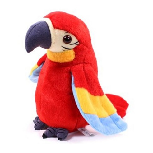 캥거루 말 따라하는 앵무새 인형, 23cm, 랜덤발송