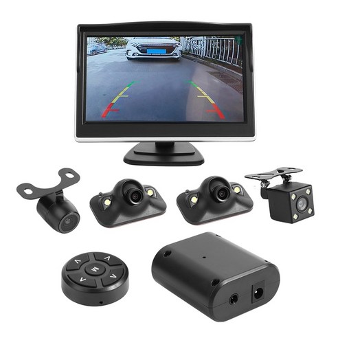 자동차 어라운드 뷰 서라운드뷰 360도 시스템 파노라마 시스템 4 카메라 hd 360 버드 파노라마 레코더 카메라 용품, 없음, 1.1 set