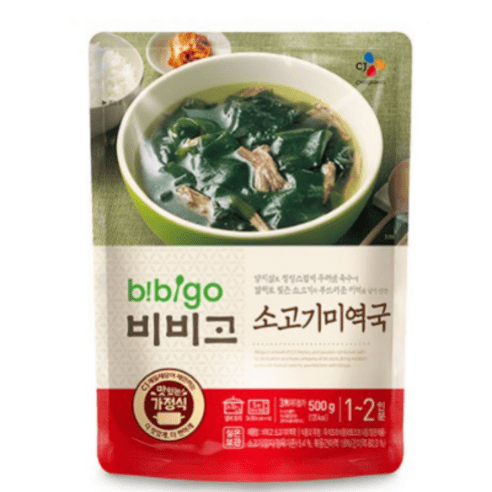 비비고 소고기 미역국, 500g, 2개