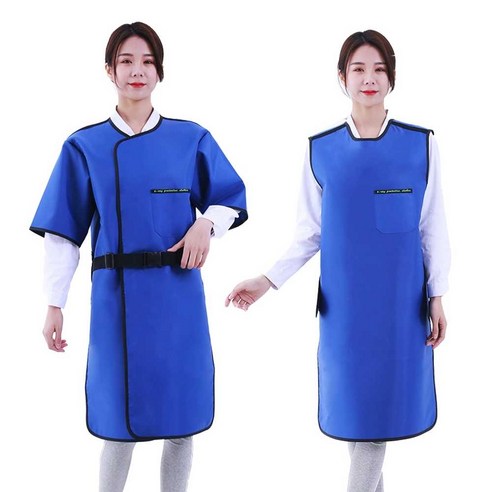 납복 납가운 방사선 방호복 엑스레이 차폐복 보호복, 블루 0.35 반팔