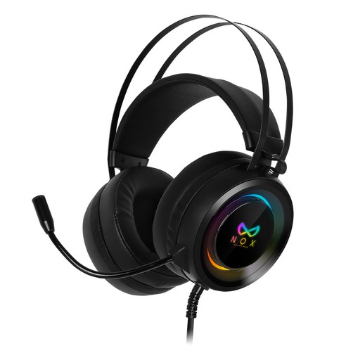 녹스 게이밍 헤드셋 NX-502 게임용 USB 마이크 7.1채널, 블랙