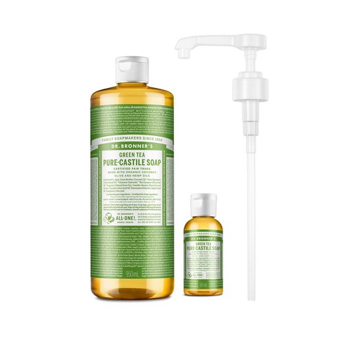 닥터브로너스 캐스틸 솝 950ml+60ml+펌프 세트 12종 택1, 시트러스 950ml+60ml+펌프
