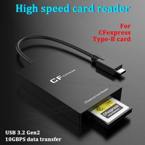 USB 32 Gen2 10GBPS 데이터 전송 CFexpress Type AB XQD SD 노트북 카메라용 고속 카드 리더기 Sony Lexar Nikon SanDisk BLKE, 2.C XQD