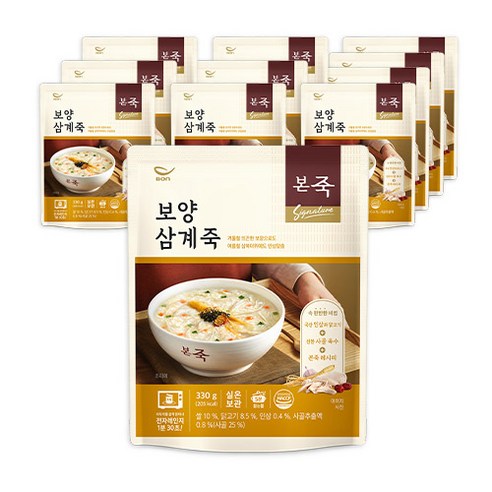 [본죽] 보양삼계죽 330g 10+1팩, 11개